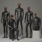 Full Body Electroplated Face Model Male Fiberglass Mannequin With Head